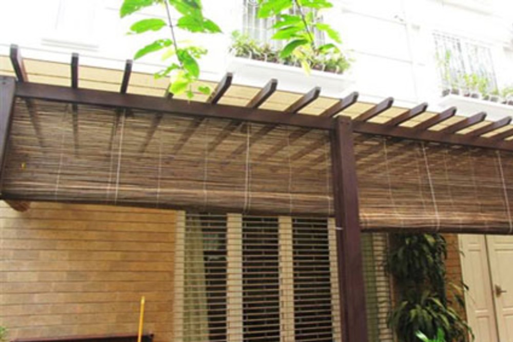 Mái che hiên bằng tre